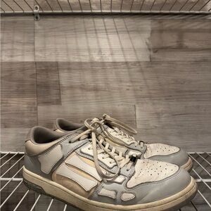 AMIRI Gray and Cream Sneakers